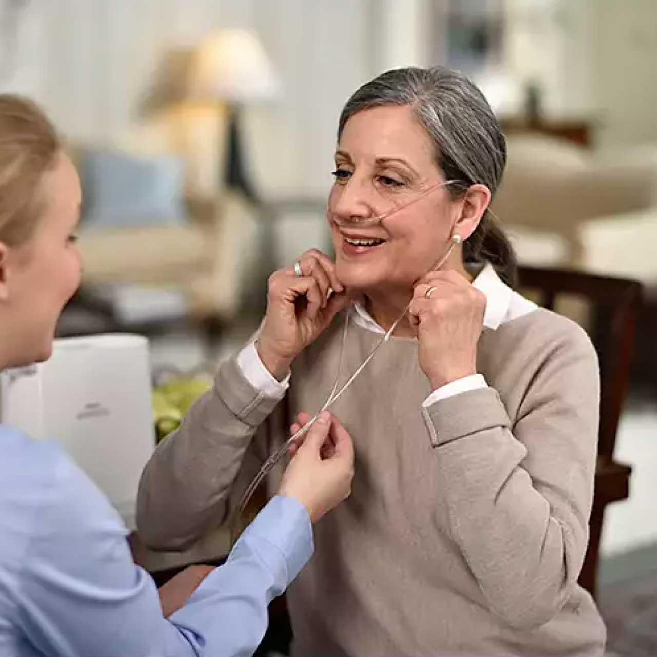 Oxygen equipment for home care patients