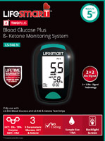 LifeSmart Blood Glucose Ketone Monitoring System - Non-bluetooth 2D